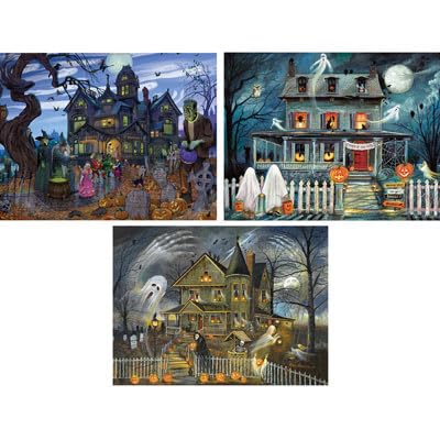 Bits and Pieces puzzle pieces on table highlight large 300-piece format for adults.