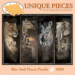 Bits and Pieces Pride of Africa giraffes image for family puzzle night