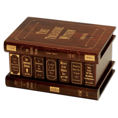 Bits and Pieces puzzle box exterior shields valuables with premium walnut wood.