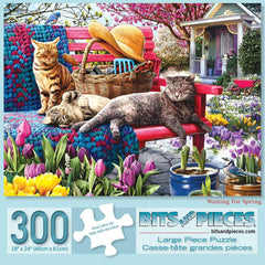 Bits and Pieces Three puzzles on a table for a satisfying family activity
