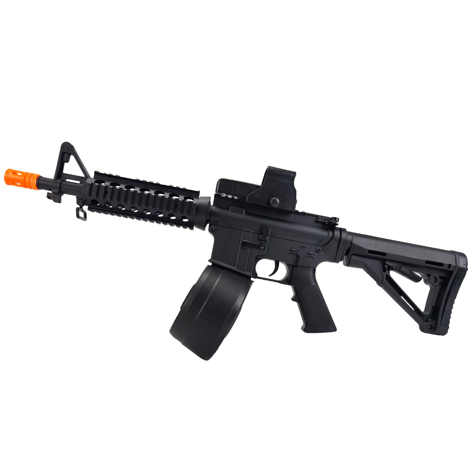 BIU BLASTER complete outdoor setup with scope and eyewear