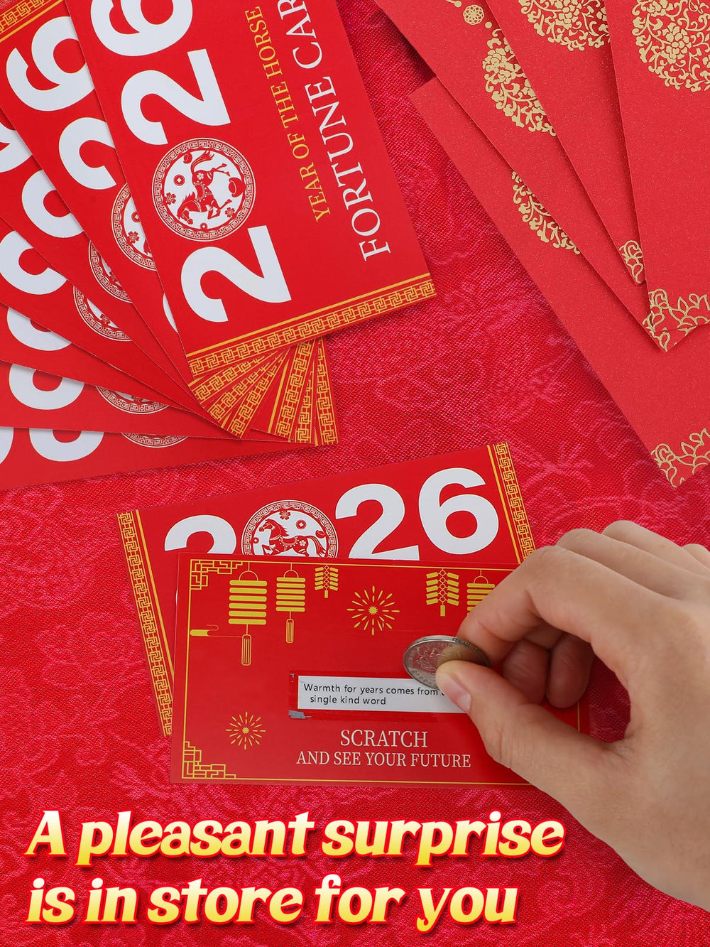 Biubee red envelopes pack with glossy red finishes for festive gifting