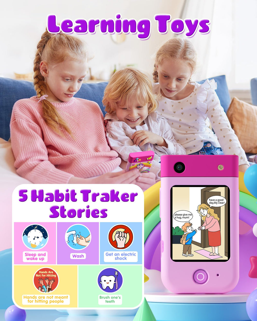 BiuLeon camera with stickers shows playful photo effects
