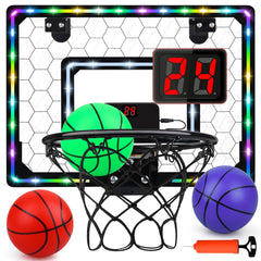 Biulotter basketball hoop with LED scoreboard over the door for engaging home play