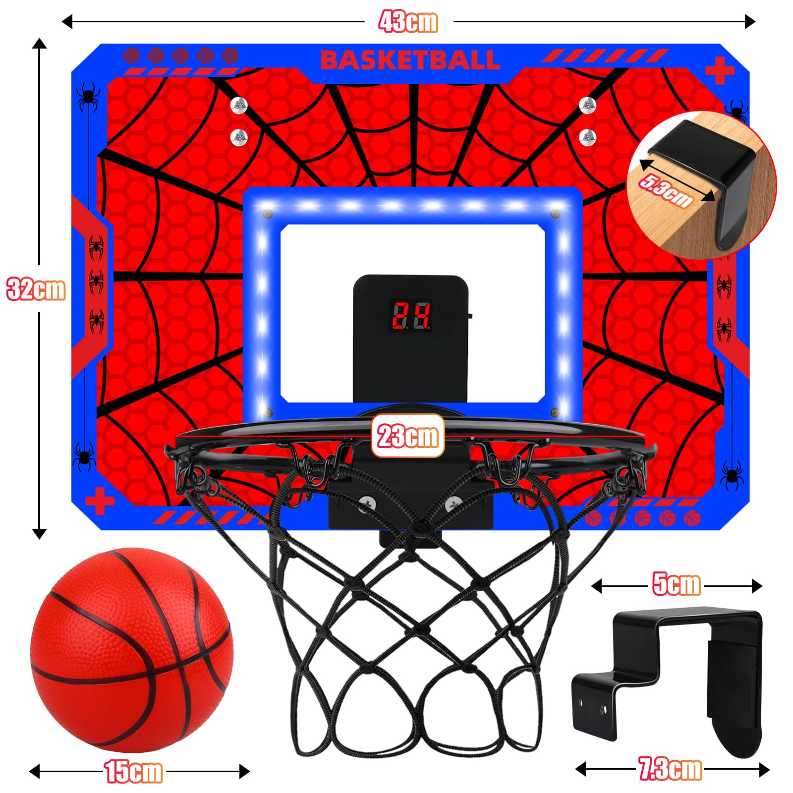 Biulotter padded backboard reduces door scratches during energetic shots.