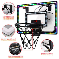 Biulotter basketball hoop with scoreboard and three balls for home competition.