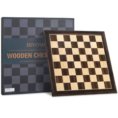 BIVOMON 64-square chess board with classic inlay layout.