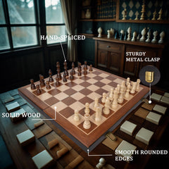 BIVOMON folded-travel-compact design fits bags for on-the-go chess.