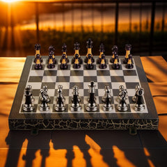 BIVOMON 3-5inch weighted acrylic chess pieces with two-color splicing
