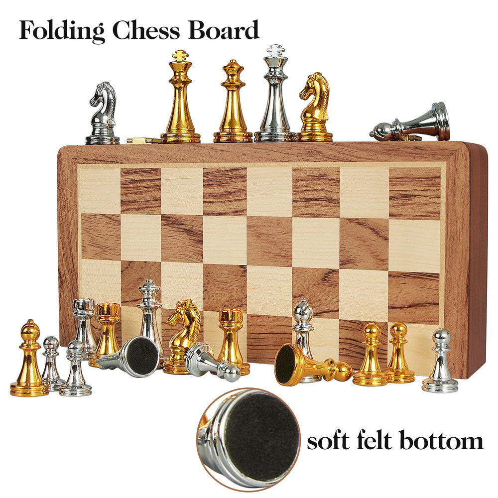 BIVOMON chess pieces with felt bottoms protect surfaces during play.