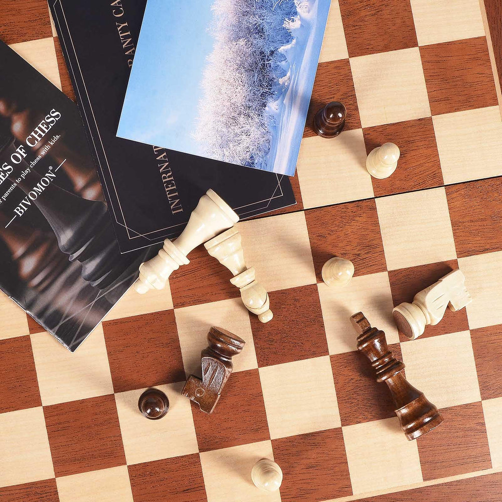 BIVOMON wood grain surface provides pleasant touch during games.