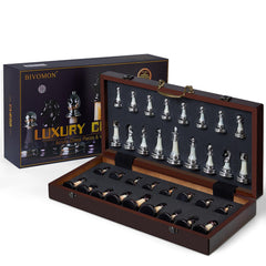 Elegant decor-ready chess set suitable for living spaces.