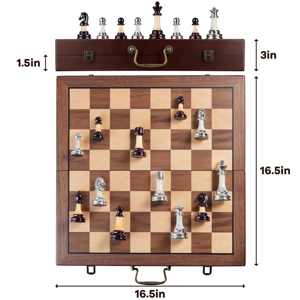 BIVOMON weighted acrylic chessmen close-up with durable grip and quiet play.