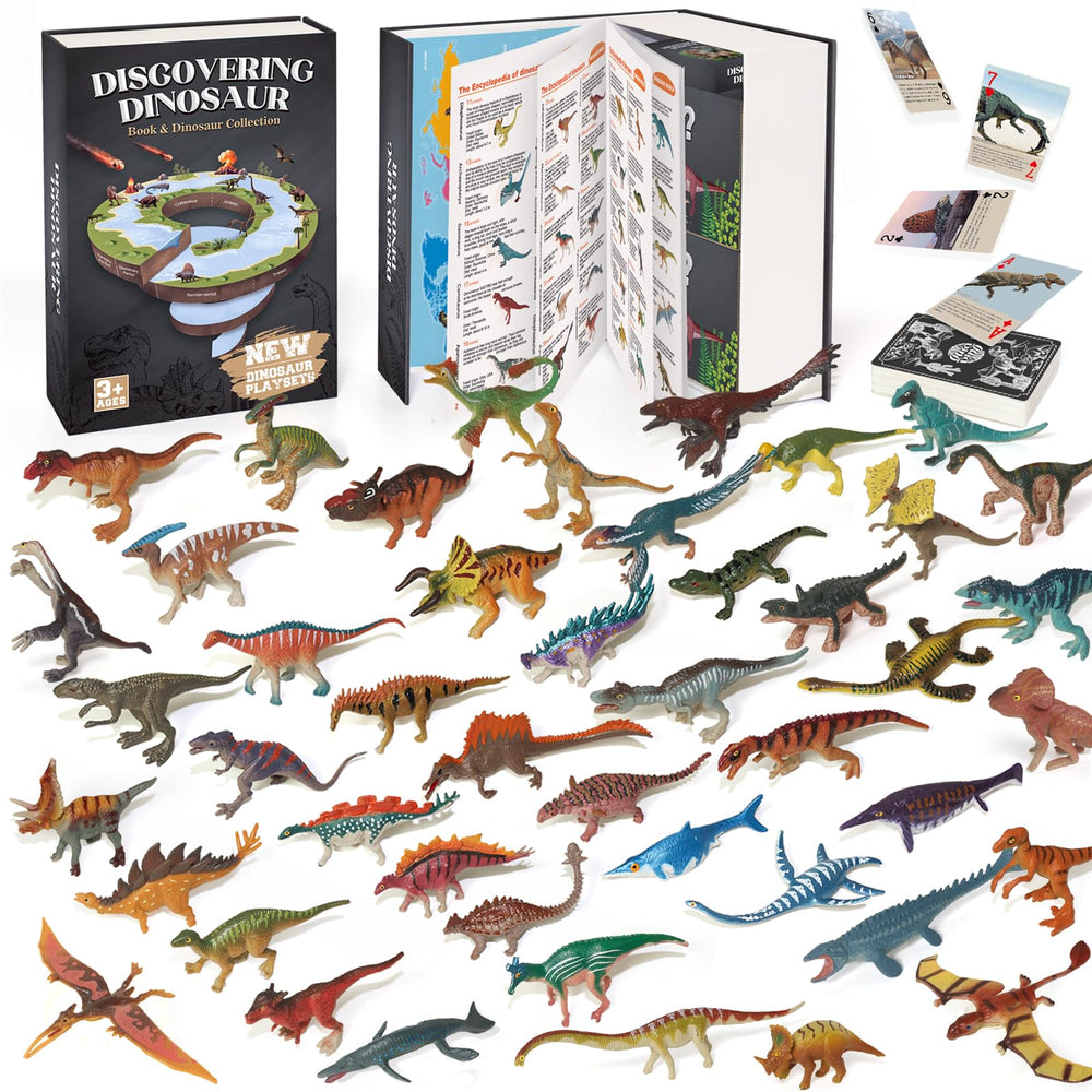 BIWASE dinosaur book cover with colorful scenes for engaging early learning.