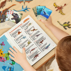 BIWASE dinosaur collection on display supports family reading sessions.