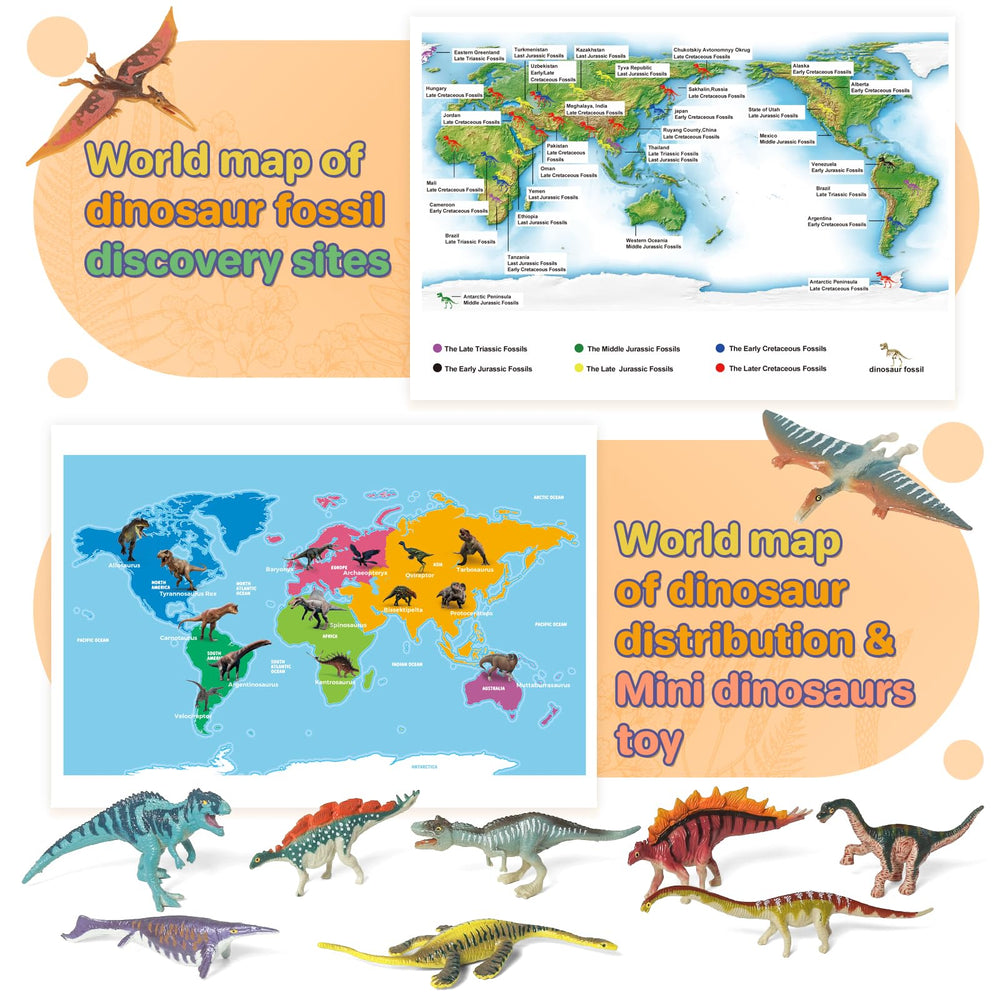 BIWASE map of fossils highlights global dinosaur distribution in an easy way.