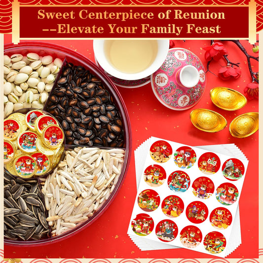 BIZIBAFF gold coins and lanterns design stickers brighten party decor.