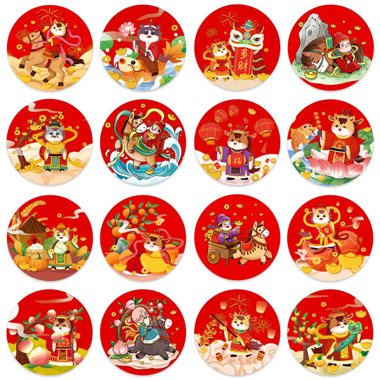 BIZIBAFF Year of the Horse 2026 stickers for candy wrappers and gift tags.