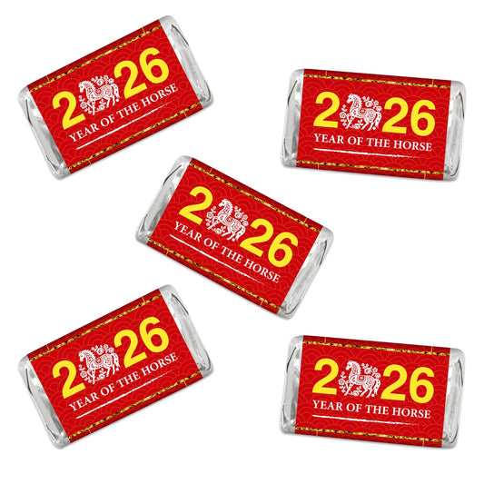 BIZIBAFF year of the horse sticker set adds color to candy wrappers and gift tags.