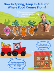BizyKoady animal puppets play illustrating tactile farm interactions and imaginative storytelling.
