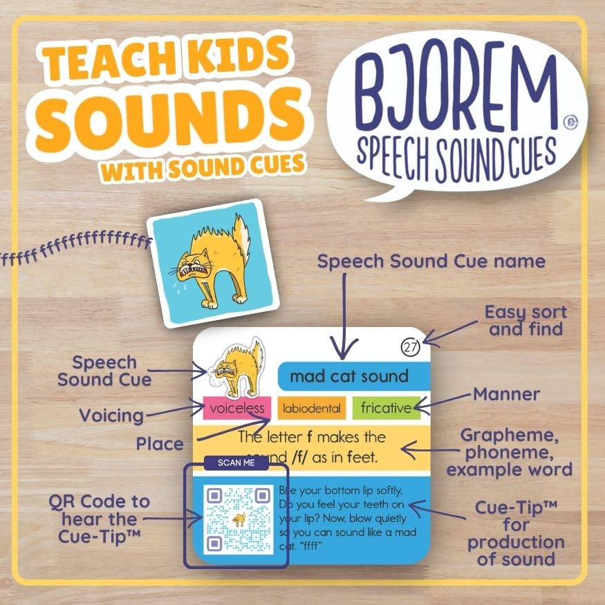 Bjorem Speech 2nd Edition short vowel group cards aid quick practice in sessions.