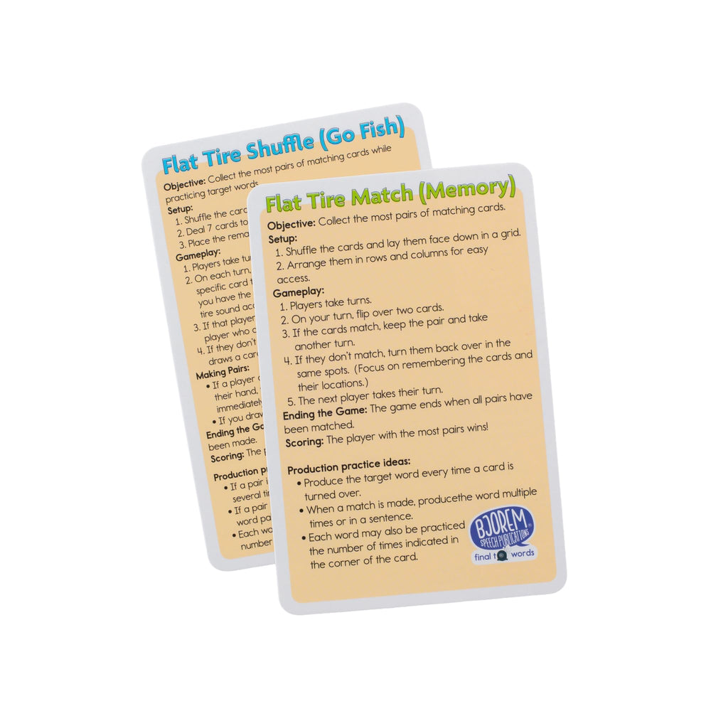Bjorem Speech home practice cards support daily /s/ rehearsal.