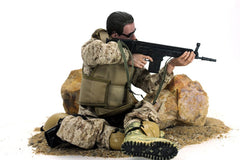 BJPEY figure with FN Scar, MP5 and pistol for realistic setup