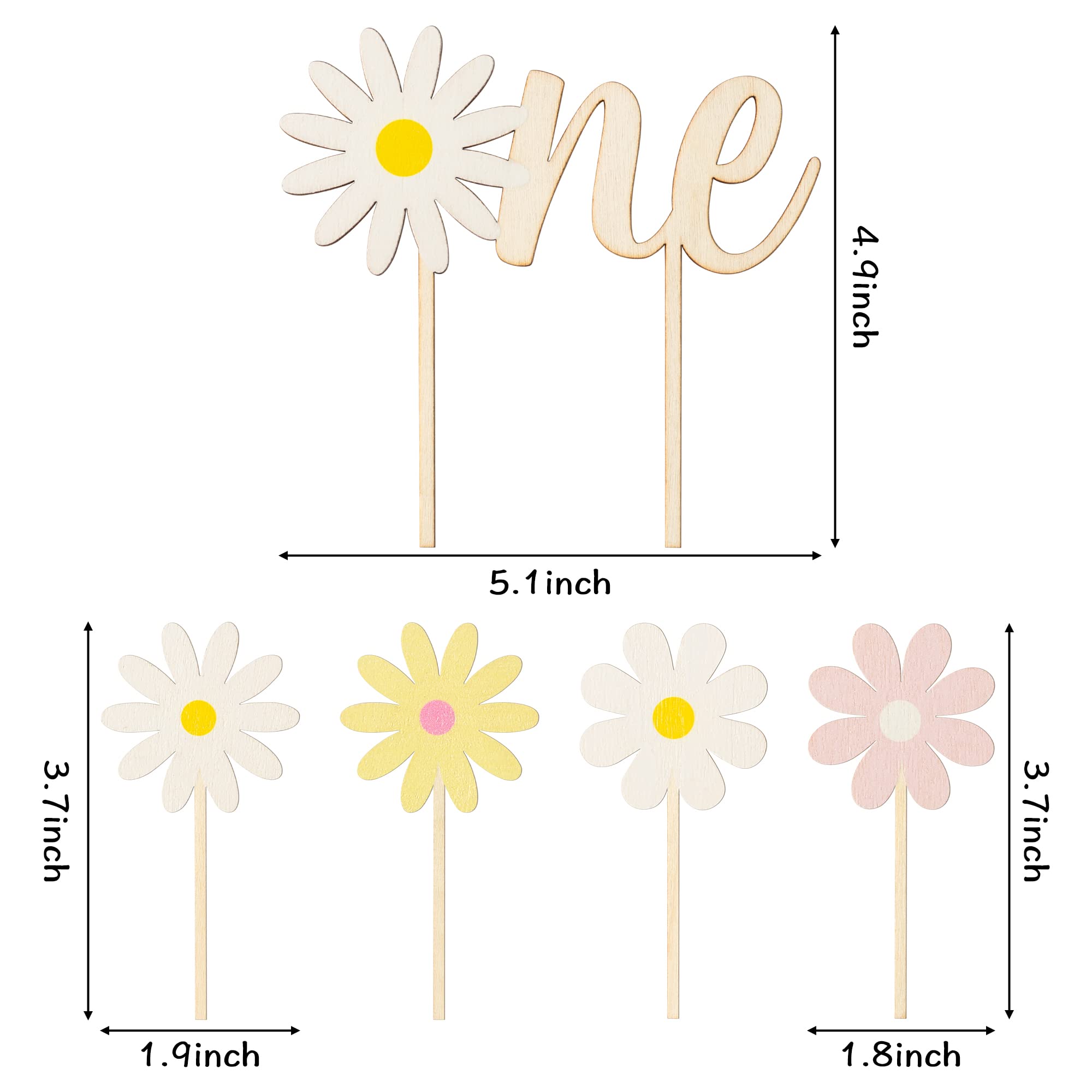 BkeeCten Daisy Topper Small 01 adds colorful floral accents to cupcakes
