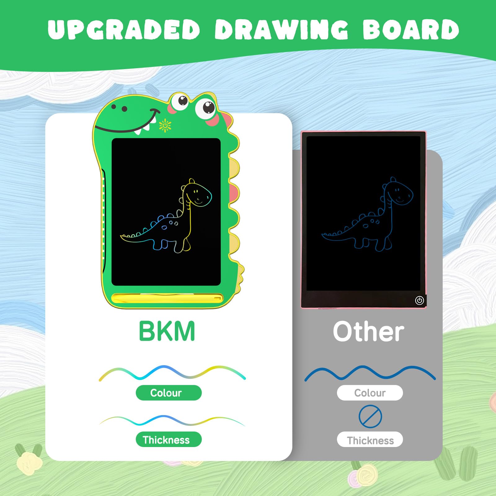 BKM LCD writing tablet sparks creativity and quiet play for kids