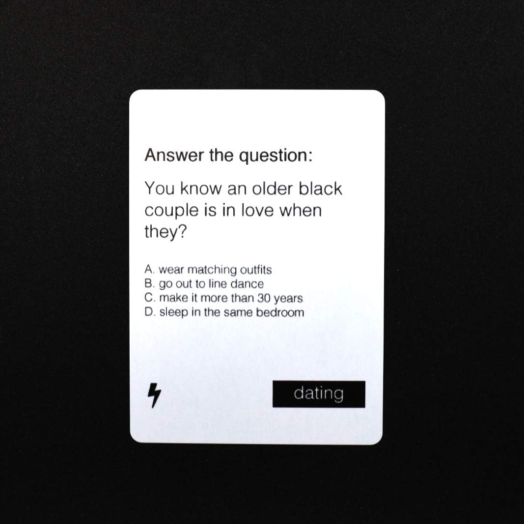 Correct answer cards laid out for competitive rounds