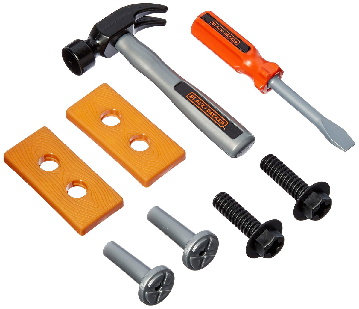 BLACK+DECKER junior tool set hammer for pretend building and safe play