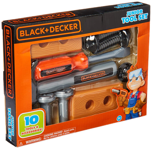 BLACK+DECKER junior tool set screwdriver for imaginative repairs and safe handling