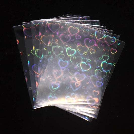 Black Lotus heart-design sleeve front view with foil shine and card protection