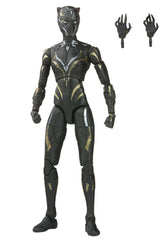 Black Panther Wakanda Forever 6-inch action figure with movie-inspired design for display and posing.