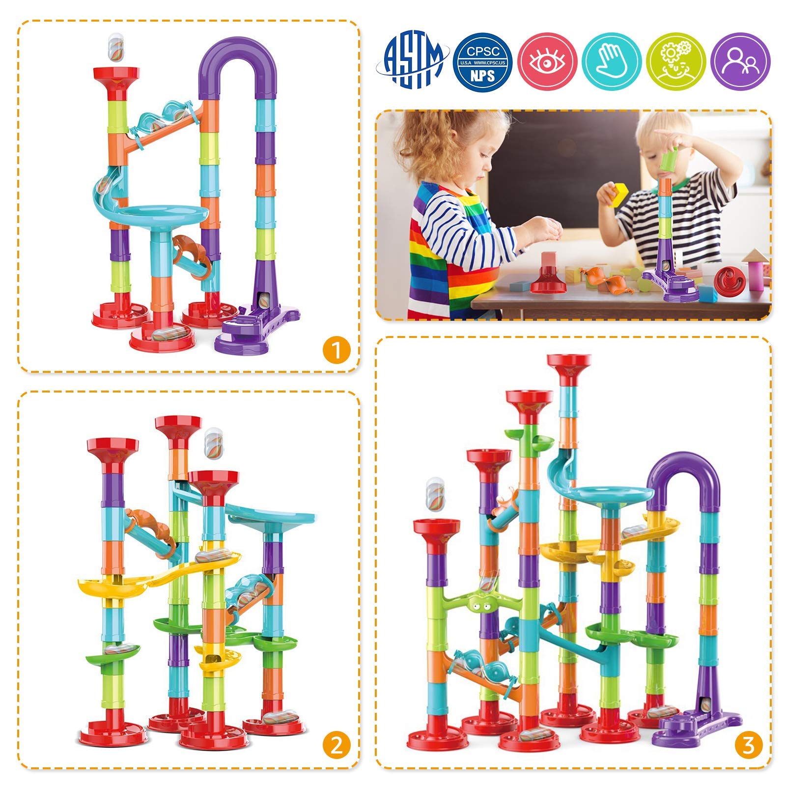 Blacka Marble Run Set building blocks inspire creative construction