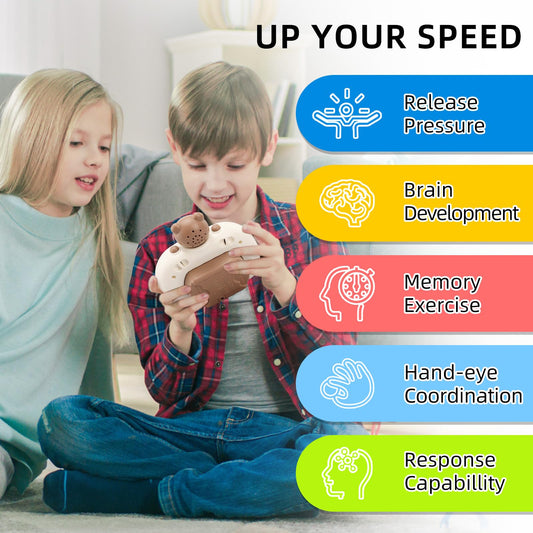 Blackma Fast Push glowing bubbles display offers captivating visuals for quick reaction practice.