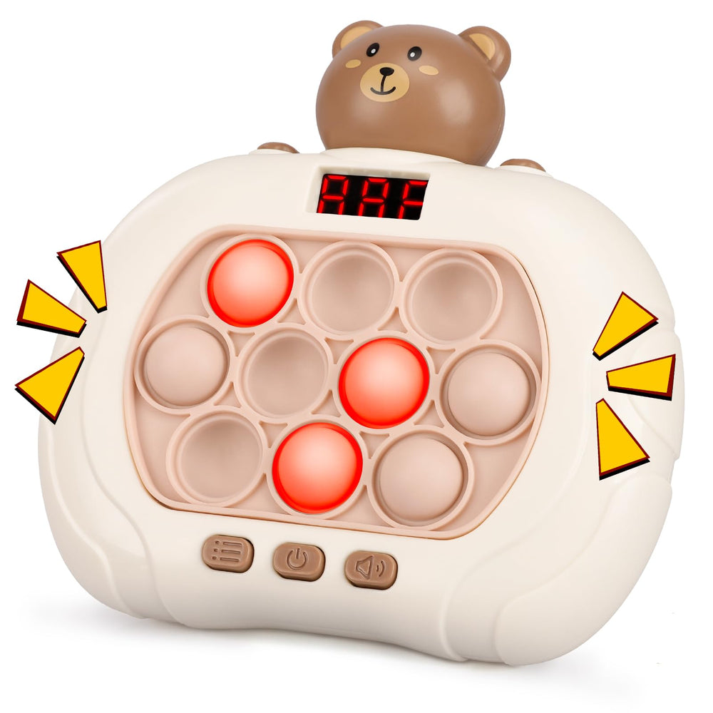 Blackma Fast Push LED bear pop game showcases bright lights to boost focused play.