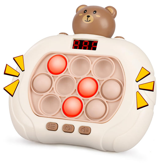 Blackma Fast Push LED bear pop game showcases bright lights to boost focused play.