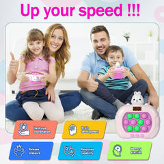 Blackma handheld play kid image promoting portable fidget toy for on-the-go focus.