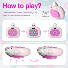 Blackma Fast Push Pop Game LED display highlighting levels and scores.