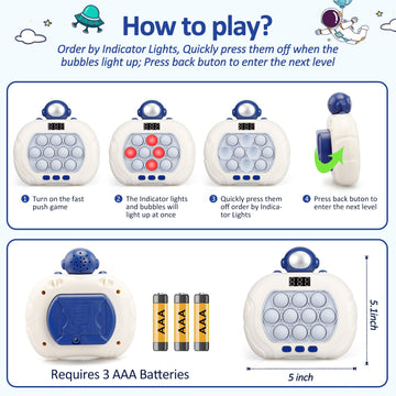 Blackma Pop Game fast push action improves reaction time and coordination