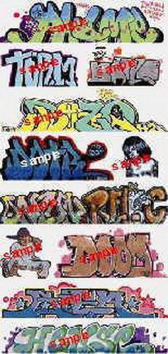 Blair Line 2259 graffiti decals for HO scale models enhance diorama realism.