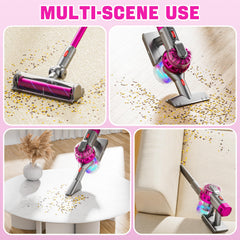 BLAXTEM 4-in-1 kids vacuum extension-tube extends reach for higher shelves.
