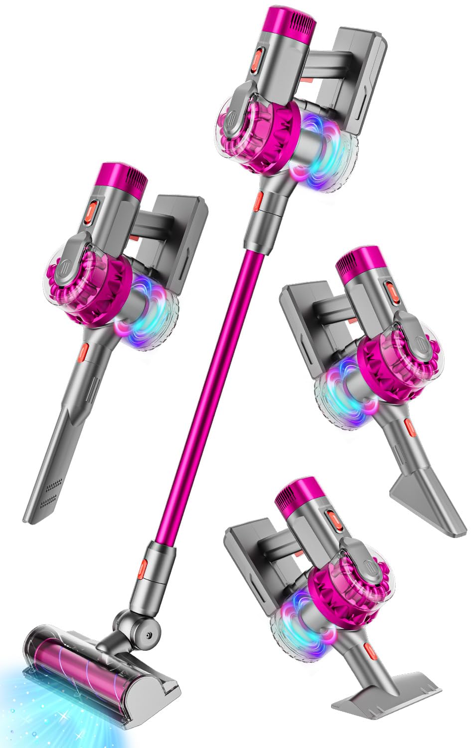 BLAXTEM 4-in-1 kids vacuum roller-attachment in action for pretend cleaning fun.