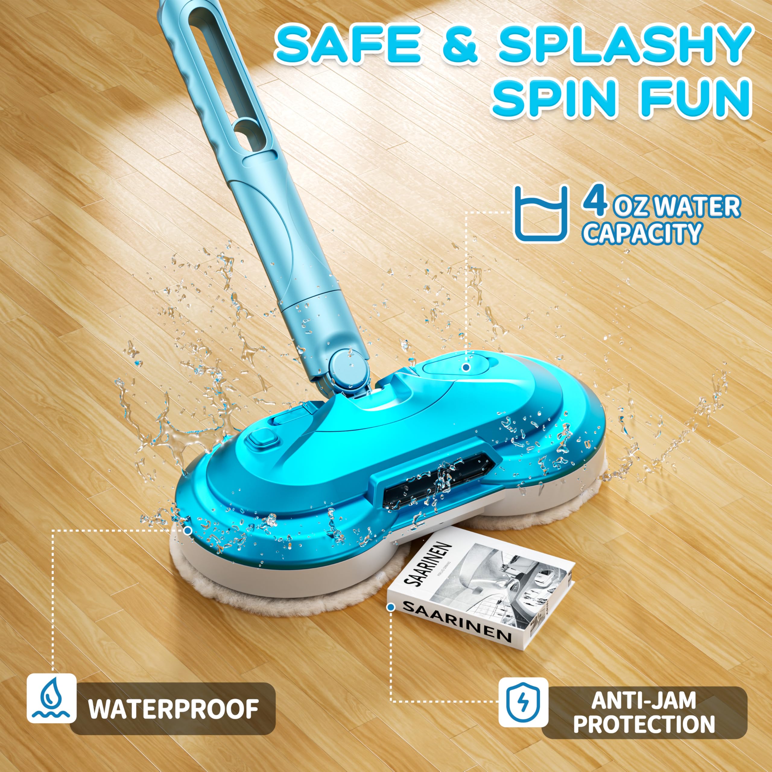 BLAXTEM anti-jam design ensures smooth pretend cleaning sessions