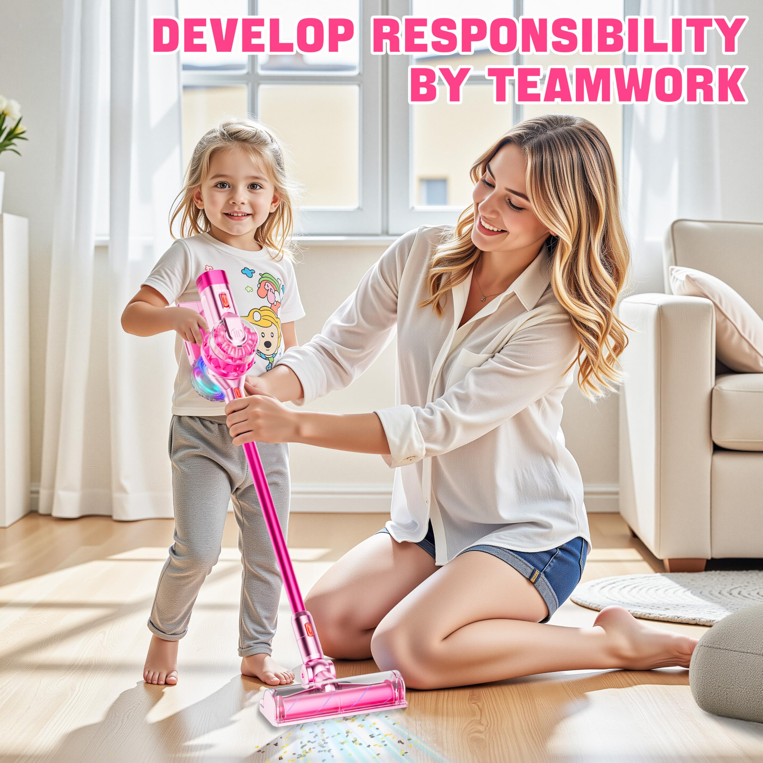 BLAXTEM kid vacuum with dusting attachment for light debris