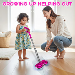 BLAXTEM LED headlights illuminate nighttime pretend chores for immersive play.