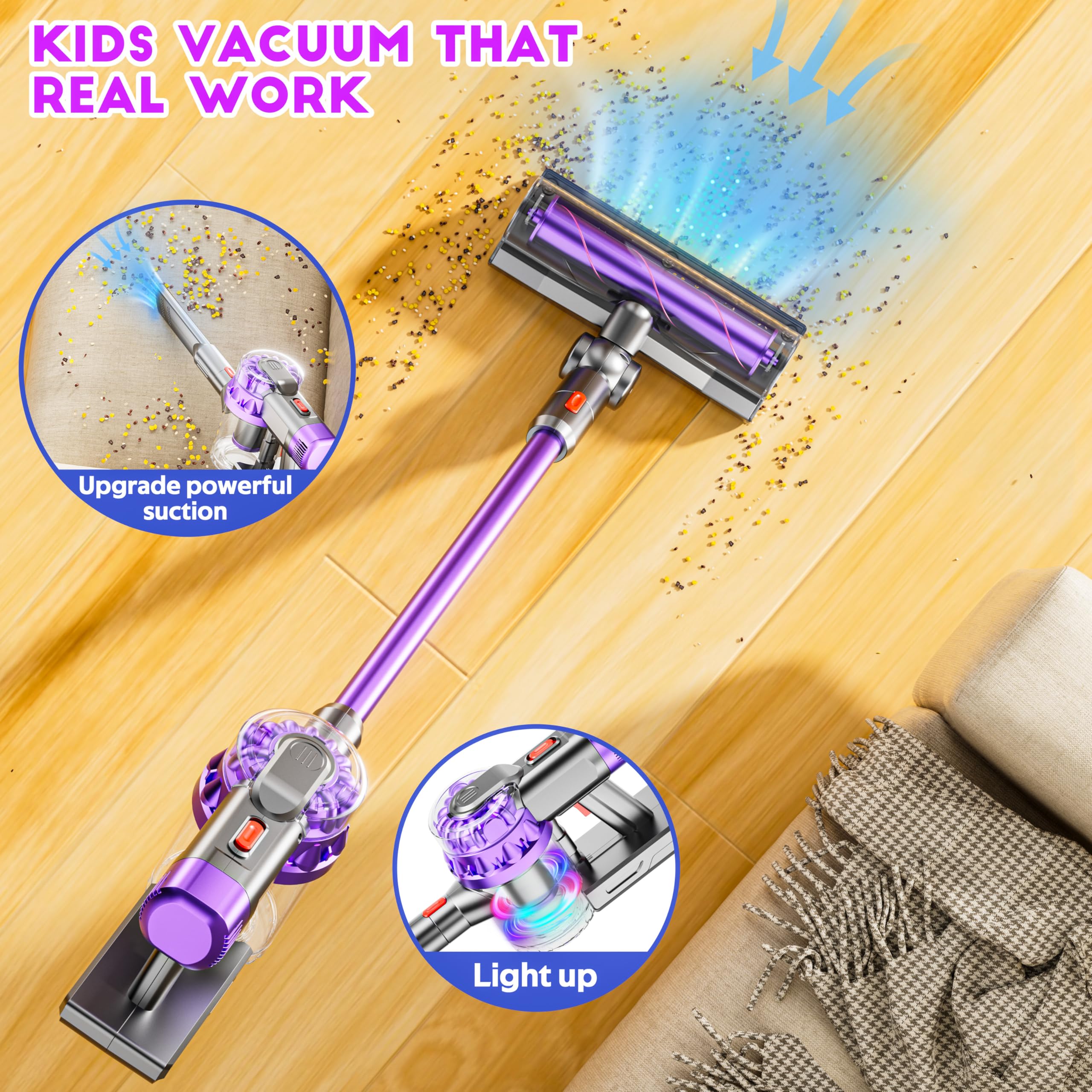 BLAXTEM working suction head in action for lifelike cleanup play