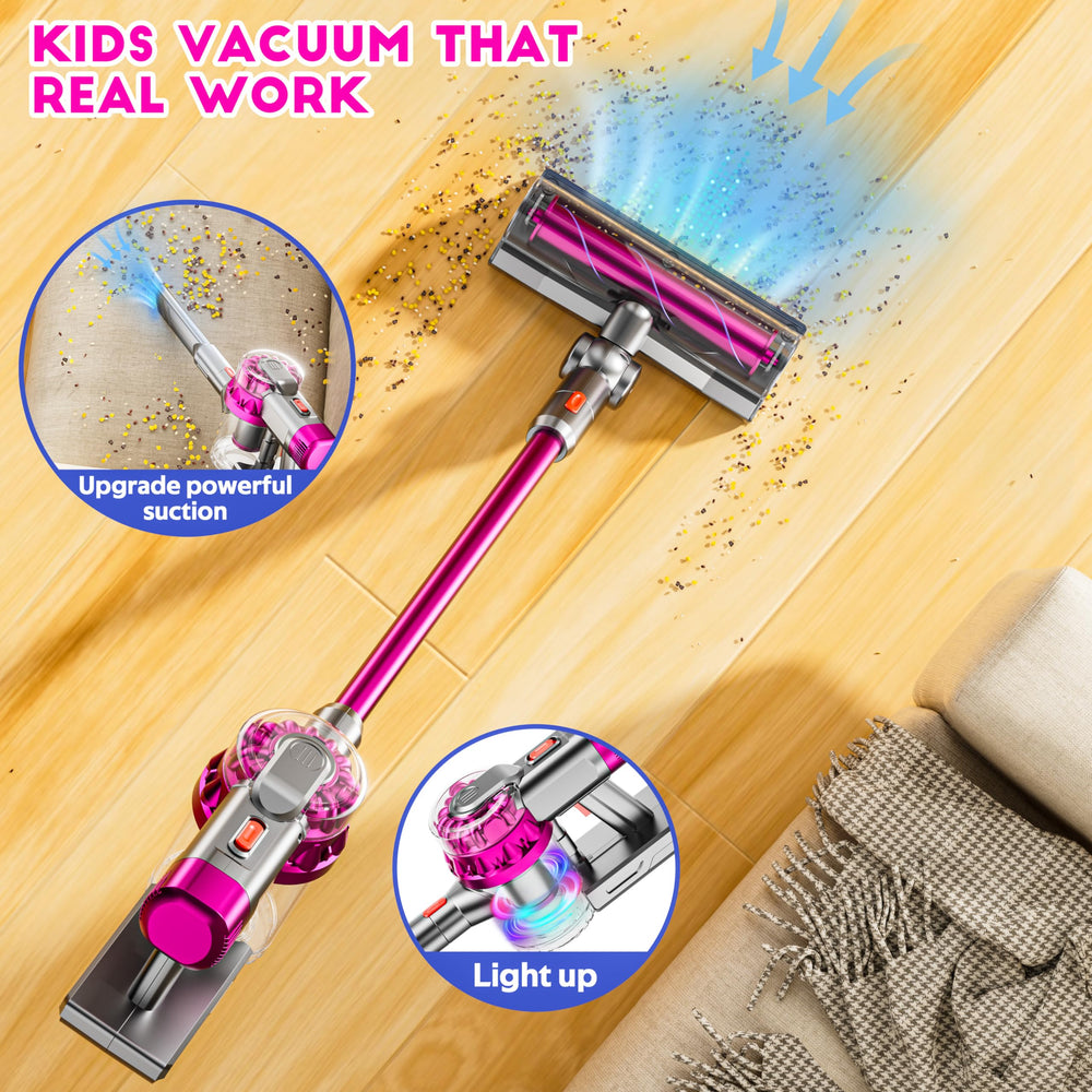 BLAXTEM interchangeable vacuum heads and extension tube for versatile pretend cleaning