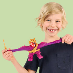 Blazagon stretches up to three times for dynamic action poses.
